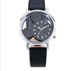 Hollow Mickey Watch Quartz. Color Is Black